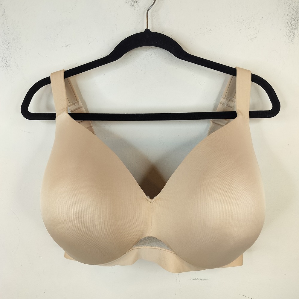 Cacique Full Coverage Bra Women 36H Smooth Everyday Nude Beige